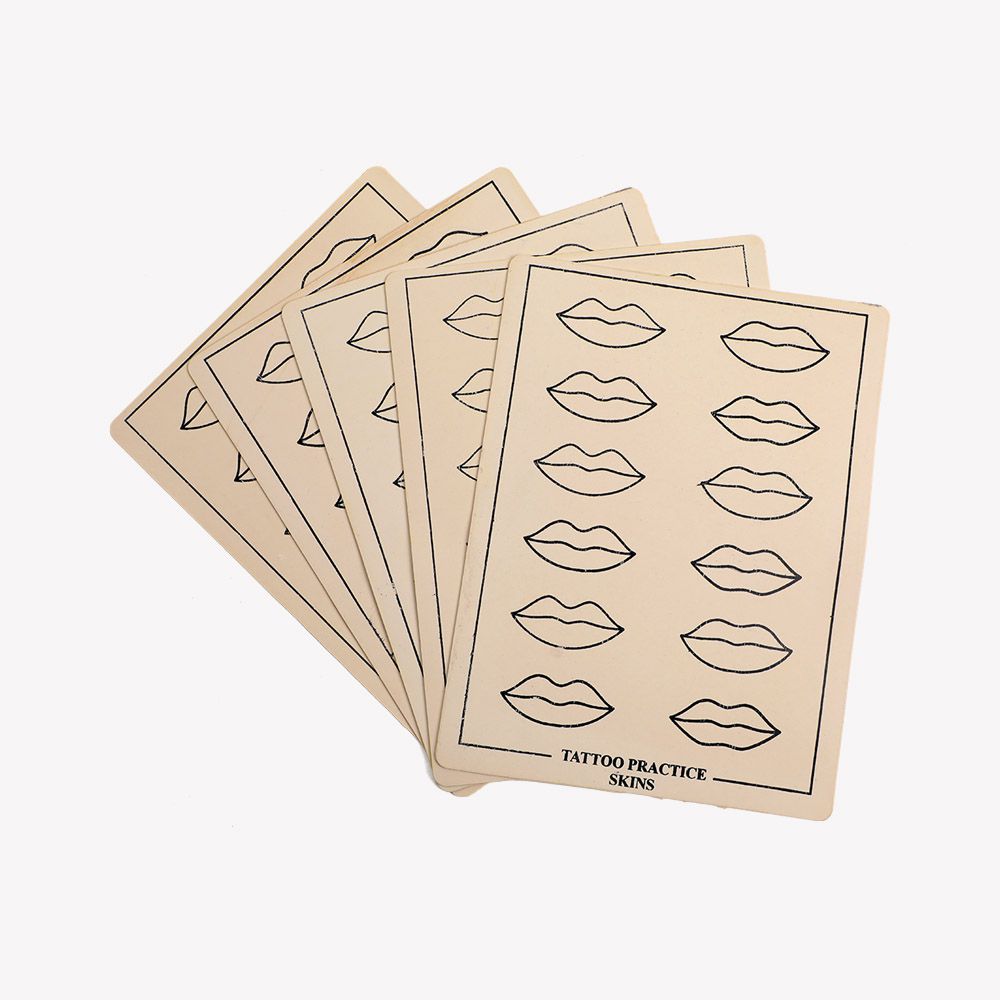 Multi-purpose microblades tattoo practice skin 5pcs - Lip