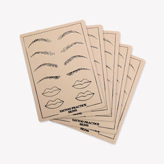 Multi-purpose microblades tattoo practice skin 5pcs - Eyebrow and Lip