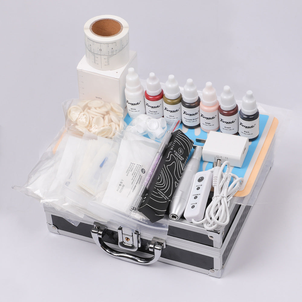 Permanent Makeup Machine Kit with Manual Microblading Pen Eyebrow Lyre516