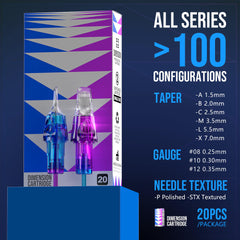 30PCS CNC Dimension Tattoo Needle Cartridges Mixed Size (AMZ)